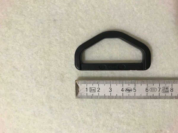 Ring Halbrund Kunststoff Schwarz 50mm