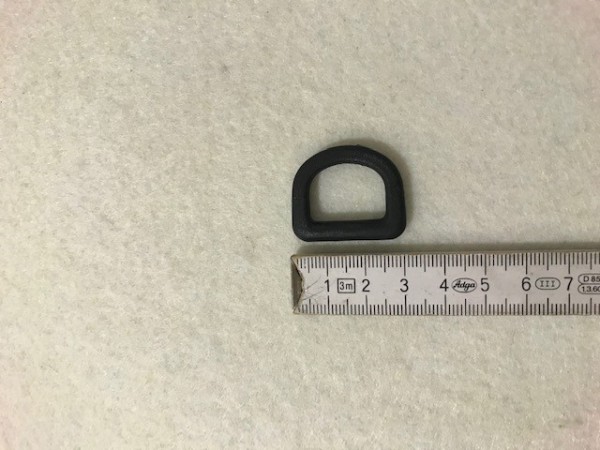 Ring Halbrund Kunststoff Schwarz 20mm