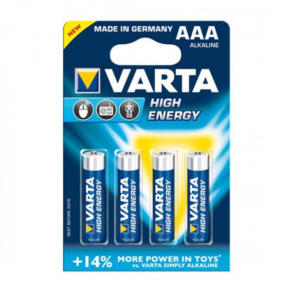 Batterie Micro AAA 'High Energy' (4Stück) VARTA