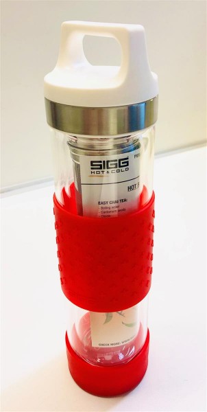 Thermosflasche Glas Sigg H&C Rot