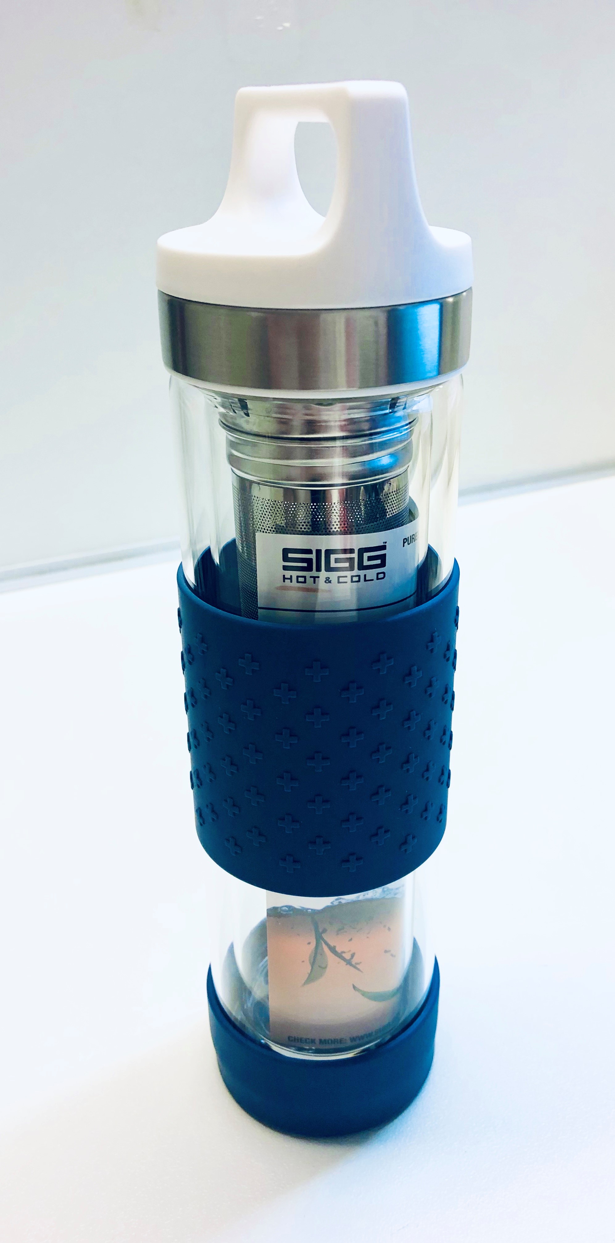 Thermosflasche Glas Sigg H&C Blau